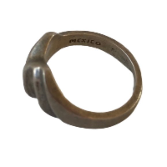 Vintage Sterling Silver Wave Grunge Statement Ring - Picture 4 of 8